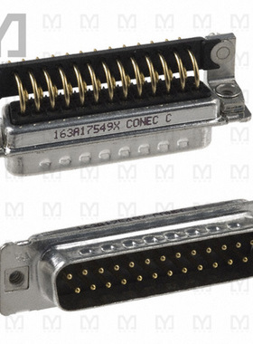 163A17549X【CONN D-SUB PLUG 25POS R/A SOLDER】