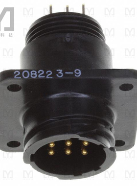 208223-9【CONN RCPT MALE 9POS GOLD SOLDER】