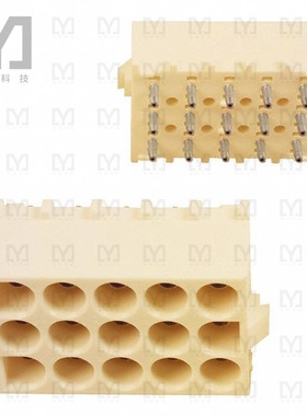 350765-4【CONN HDR 15POS 0.25 TIN PCB】