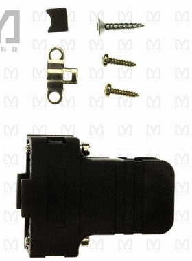 165X13419XE【CONN BACKSHELL 9POS 90DEG BLACK】