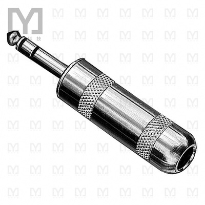 190【CONN PLUG STEREO 6.35MM 3COND】