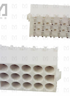 350738-4【CONN HEADER VERT 15POS 6.35MM】