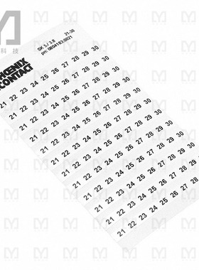 0804183:0021【ADHESIVE MARKER CARD 21-30】