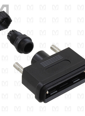 627-230-025-010【CONN BACKSHELL 25POS 180DEG BLK】