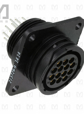 213729-9【CONN RCPT FMALE 14POS GOLD SLDR】