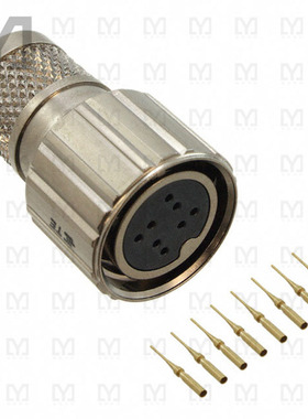 2102353-1【CONN PLUG FMALE 8POS GOLD SOLDER】