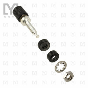 BIND POST MINI 2439 BLK CONN KNURLED