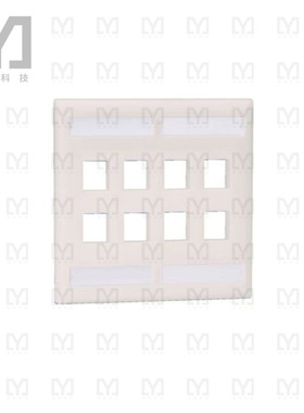 NK8FWH【FACEPLATE DBL GANG 8PORT WHT】