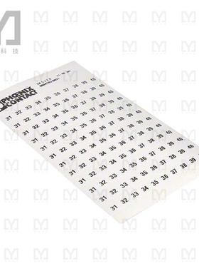 0804183:0031【ADHESIVE MARKER CARD 31-40】