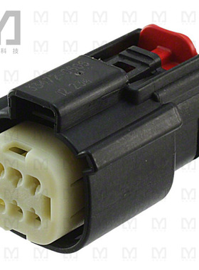 0334720606【CONN RCPT 6POS DUAL BLACK】