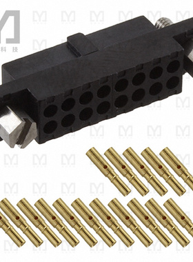 M80-4601605【CONN RCPT 16POS CRIMP 22AWG GOLD】