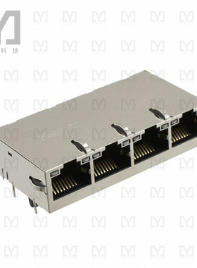 0826-1X4T-HT-F【CONN MAGJACK 1X4PORT 2.5GBT POE】