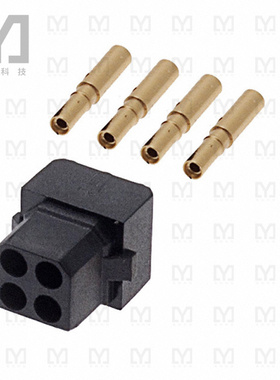 M80-8890405【CONN RCPT 4POS CRIMP 22AWG GOLD】