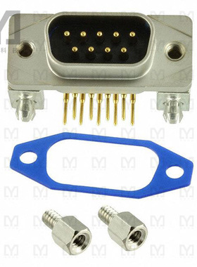 15-006543【CONN D-SUB PLUG 9POS R/A SOLDER】