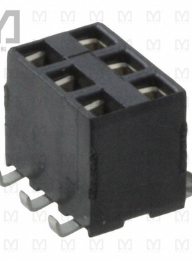 969973-3【CONN RCPT 6POS 0.1 GOLD SMD】