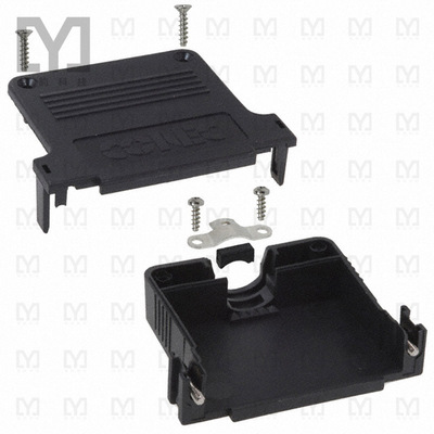 165X13399XE【CONN BACKSHELL 37POS 180DEG BLK】