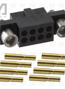 M80-4800805【CONN RCPT 8POS CRIMP 22AWG GOLD】