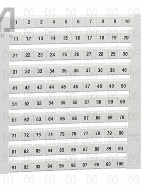 0800284【ZACK STRIP FLAT 100SECT 1-100】