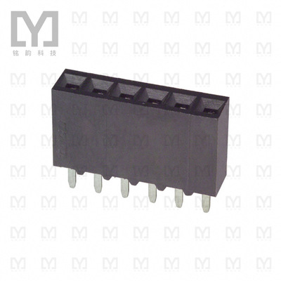 534237-4【CONN RCPT 6POS 0.1 GOLD PCB】