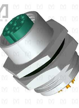 M12A-08PFFS-SH8001【CONN RCPT FMALE 8POS SOLDER CUP】