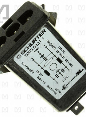 5003.0431.1【PWR ENT RCPT 125VDC 15A PANEL QC】