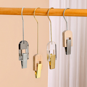 带挂钩夹子透明水晶亚克力帽子夹实木挂衣裙夹服装 店衣帽夹样品夹