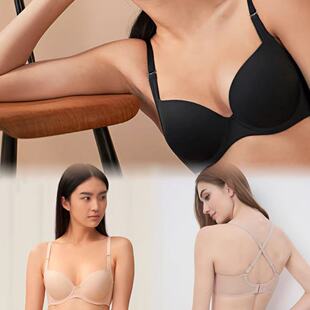 文胸16 光面无痕内衣抗菌大胸交叉U型美背薄款 8788 新款 黛安正品