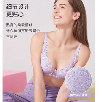 黛安经典系列内衣超薄大胸显小聚拢上托调整型蕾丝文胸罩19-575i