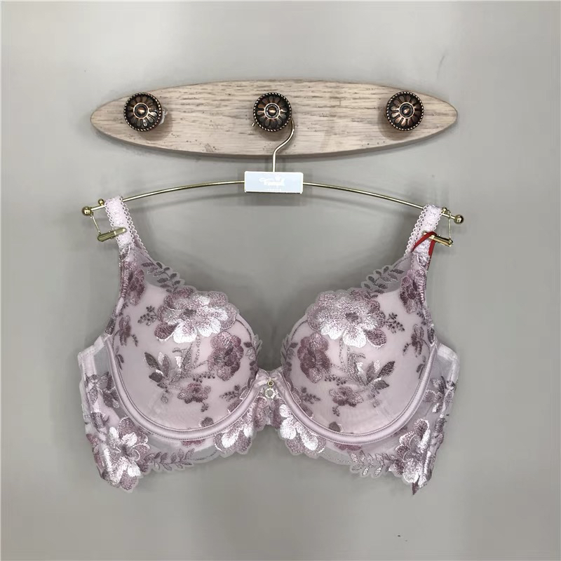 A28/新款高端奢华内衣性感中厚杯刺绣聚拢文胸16-8807