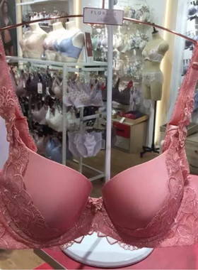 黛安专柜国内代购精美光面高侧副聚拢文胸16-7974