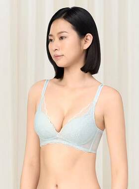 黛安性感蕾丝性感聚拢文胸女深V水袋加厚调整型内衣11-1986
