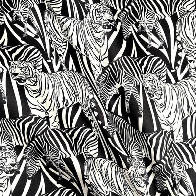 厂家直销斑马老虎图案数码印花里