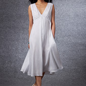 白色真丝V领礼服连衣裙定制做欧美时尚 性感婚礼tailored dresses