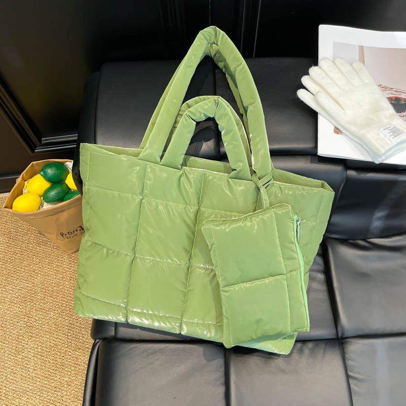 跨境爆款手拎棉服包2026新款韩版潮流单肩腋下包大容量子母托特包,箱包皮具/热销女包/男包,托特包,淘宝优惠券,粉丝福利购,淘宝优惠卷