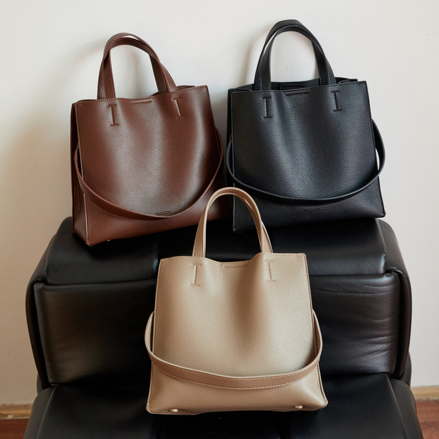 2026新款韩版情色手提包小众荔枝纹单肩腋下包大容量斜挎托特包女,箱包皮具/热销女包/男包,托特包,淘宝优惠券,粉丝福利购,淘宝优惠卷