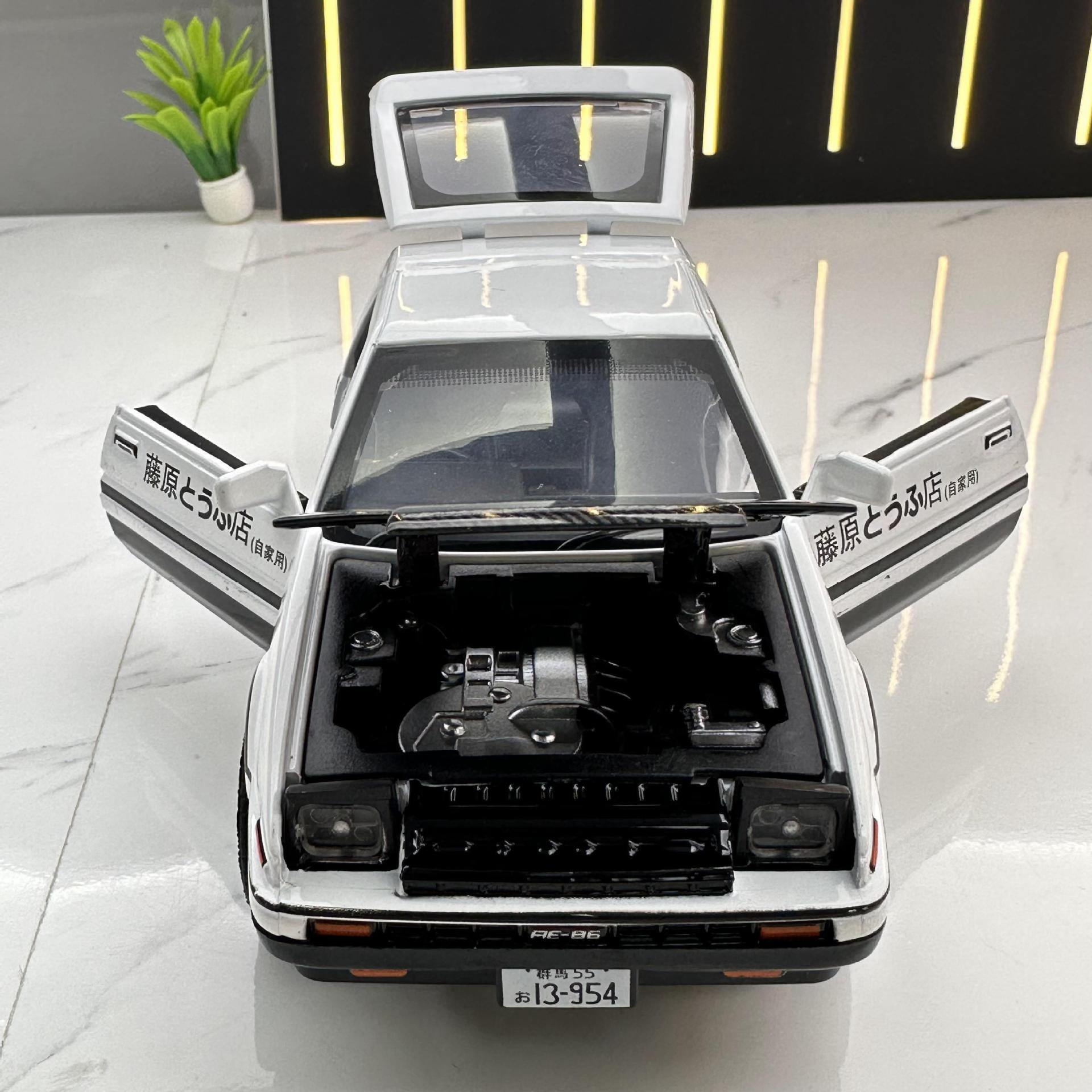 (散装)建元合金车模1:32正版丰田AE86声光回力玩具车音乐模型摆件