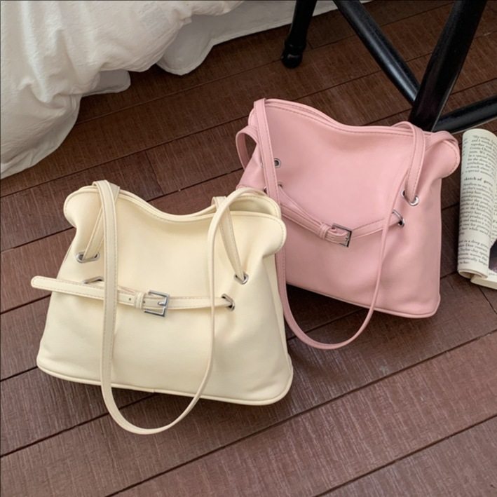 高级感褶皱皮带腋下托特包包女式2026新款时尚韩版通勤女士单肩包,箱包皮具/热销女包/男包,托特包,淘宝优惠券,粉丝福利购,淘宝优惠卷