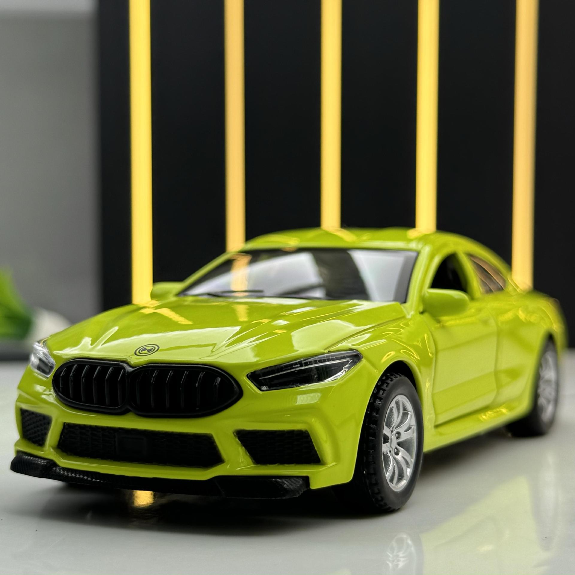 建元合金车模1:32宝玛m8带声光回力玩具警车音乐模型摆件