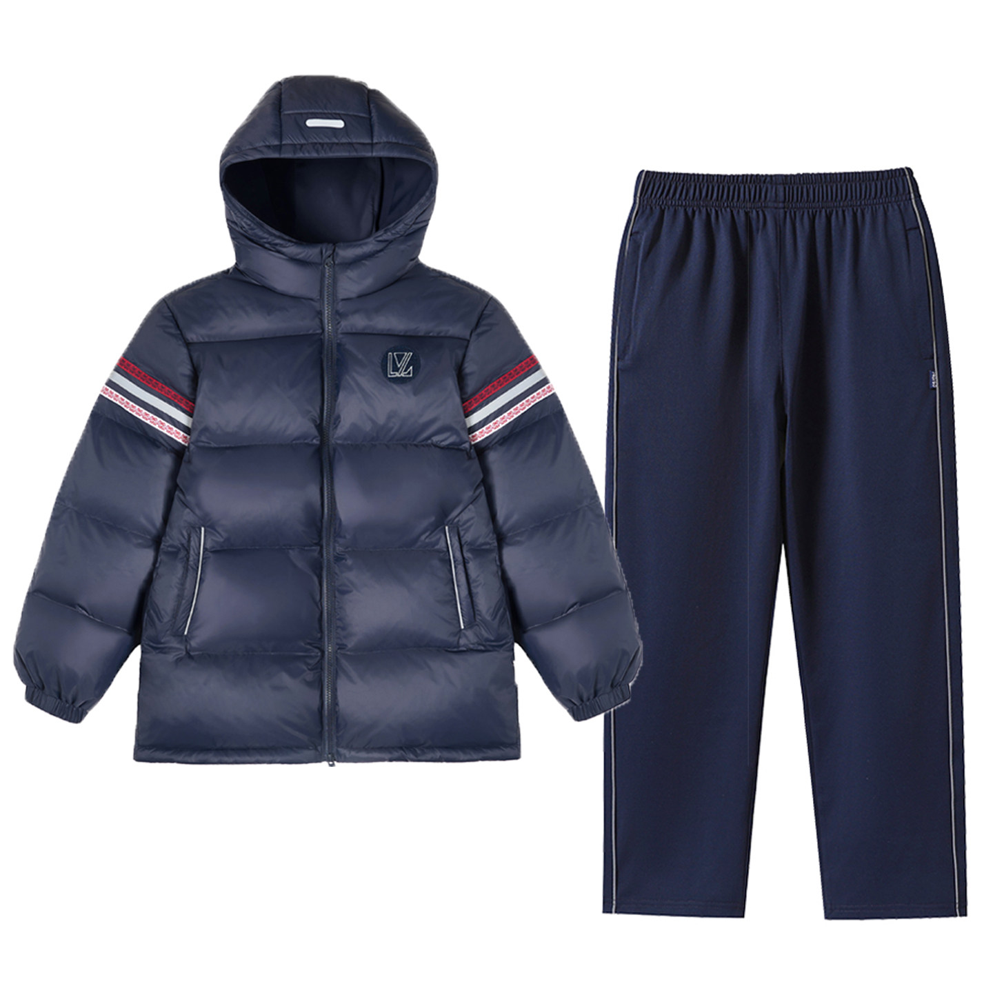 男女学生加厚羽绒服沈阳市冬季校服外套第一款初中高中小学生套装