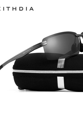 VEITHDIA/威斯.蒂亚 男士铝镁半框弹簧腿太阳眼镜墨镜偏光驾驶镜