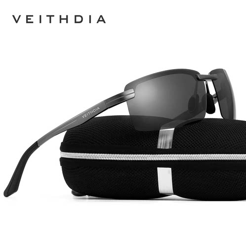 VEITHDIA/威斯.蒂亚 男士铝镁半框弹簧腿太阳眼镜墨镜偏光驾驶镜