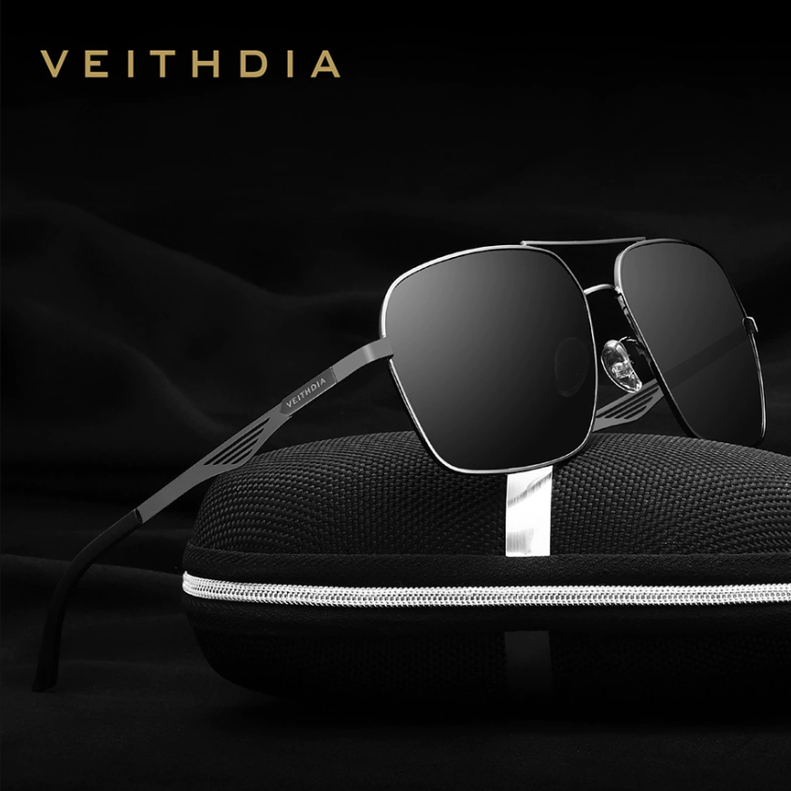 Veithdia/威斯．蒂亚 男士方形墨镜太阳镜男防紫外线可定制近视镜