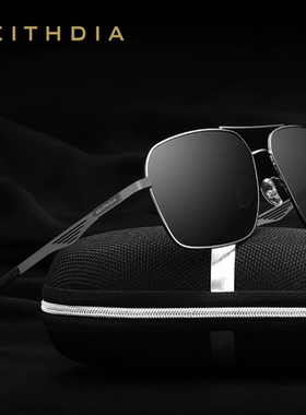 Veithdia/威斯．蒂亚 男士方形墨镜太阳镜男防紫外线可定制近视镜