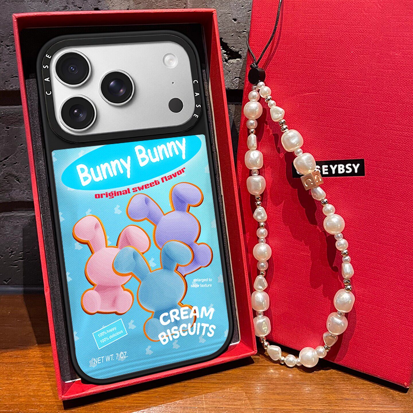 C家联名英文BUNNY三只兔子适用iphone17手机壳苹果15promax保护套16可爱卡通13pro磁吸镜面14亚克力少女心