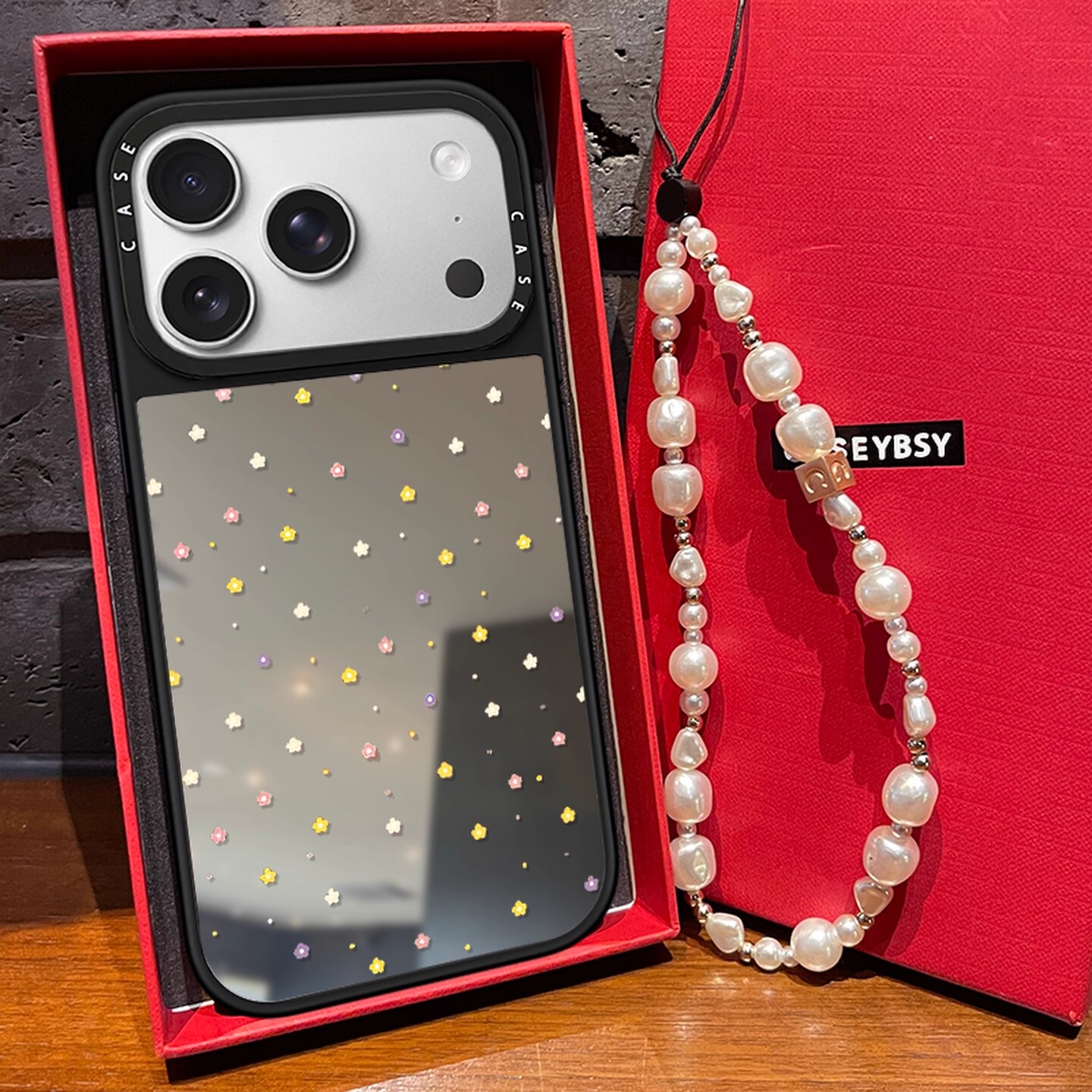 C家联名满屏多巴胺小花适用iphone17手机壳苹果15promax保护套16可爱卡通13pro磁吸MagSafe镜面14亚克力女