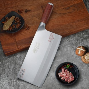 邓家刀 手工锻打9铬18不锈钢商用厨师刀中式大菜刀切片刀锋利刀具