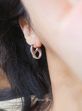 镀18K金不掉色设计师几何造型耳钉个性耳环女欧美夸张时尚耳饰潮