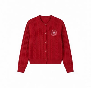 Mardi韩系休闲设计感绞花毛衣2026春秋新款简约轻奢长袖针织开衫