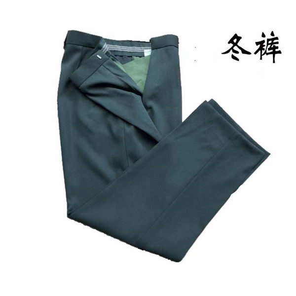 松枝绿冬裤仿毛哔叽冬裤冬季加厚军迷裤带屁兜款休闲裤直筒裤冬裤