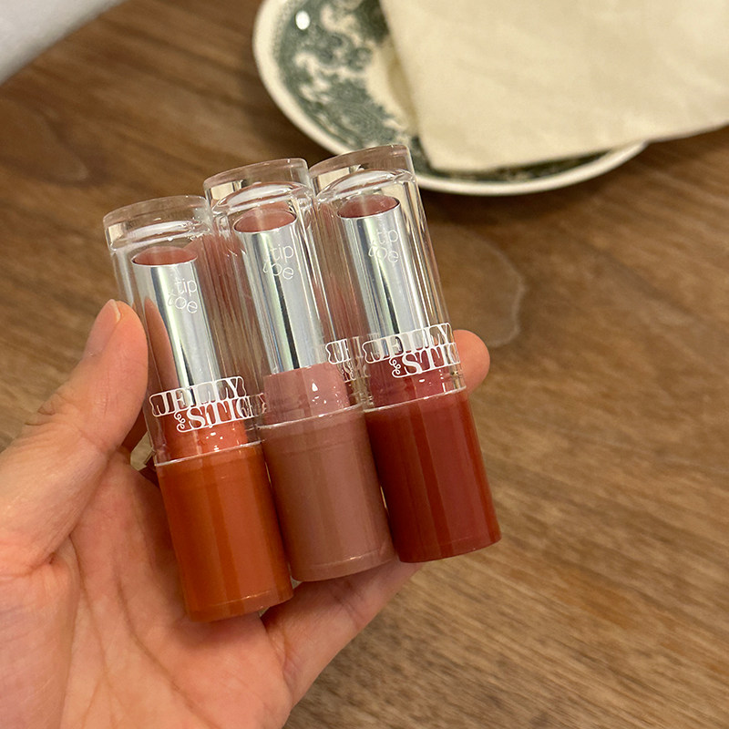 韩国tiptoe唇颊两用果冻棒素食唇膏腮红水润保湿